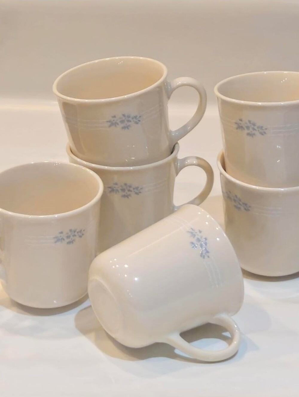 Corelle Coffee Or Tea Lace Bouquet Set of 6 Corelle vintage 80s corningware